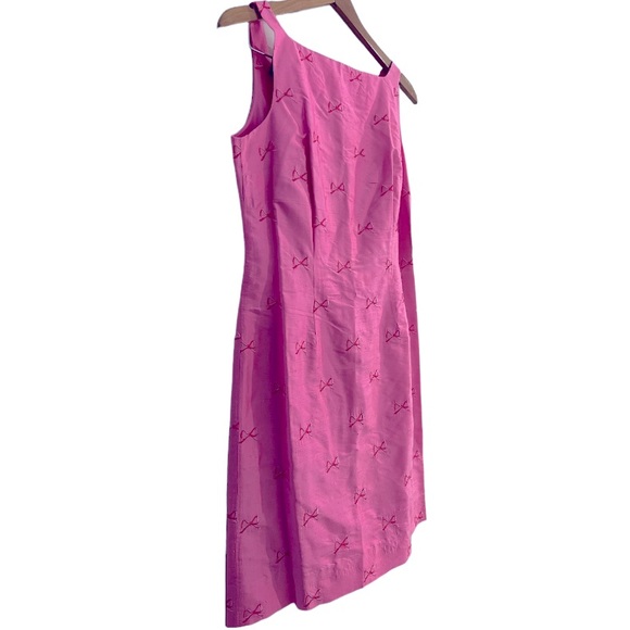 Lilly Pulitzer Silk Embroidered Bow Dress. - Picture 2 of 8